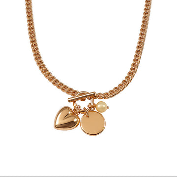 Jewelz Golden Charm Chain Necklace