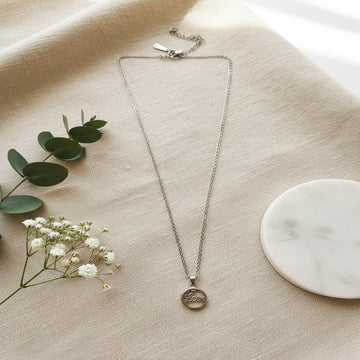 Silver Plated Love Letter Pendant Necklace for Women & Girls