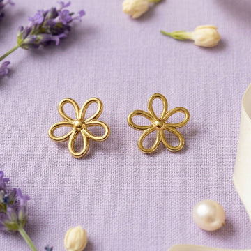 Minimal Floral Stud Earrings