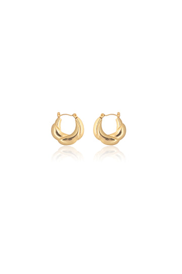 Twisted Gold Hoop Earrings