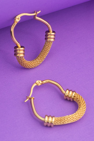 Bold Heart Hoop Earrings