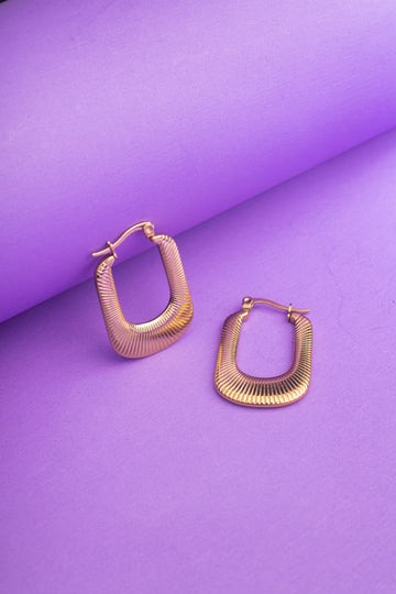 Bold Gold U-Shape Hoops