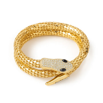 Gold-Tone Snake Design Coil Bracelet