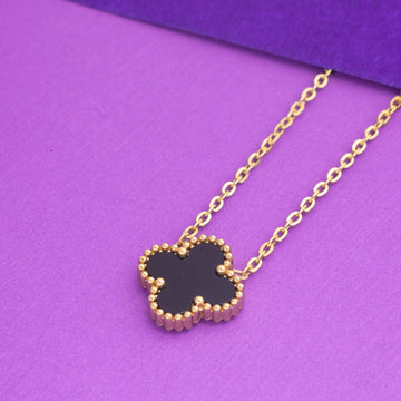 Black Clover Pendant Necklace
