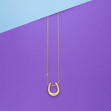 Minimal Crescent Pendant Necklace