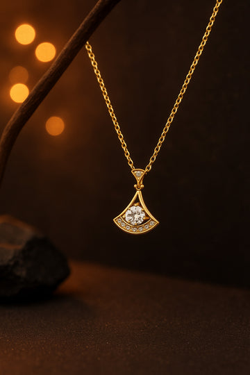 Golden Gown Pendant Necklace