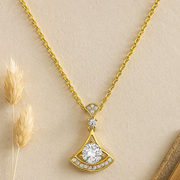 Golden Gown Pendant Necklace
