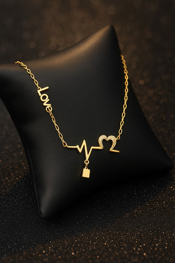 Heartbeat & Love Pendant Necklace