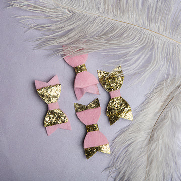 Unique Korean Design Bow with Metal Snap Hair Clips with white background surface